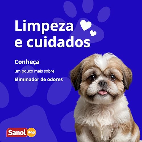 Eliminador de Odores Para Cães e Gatos, Tradicional - Gatilho, Sanol Dog, 500ml, Azul