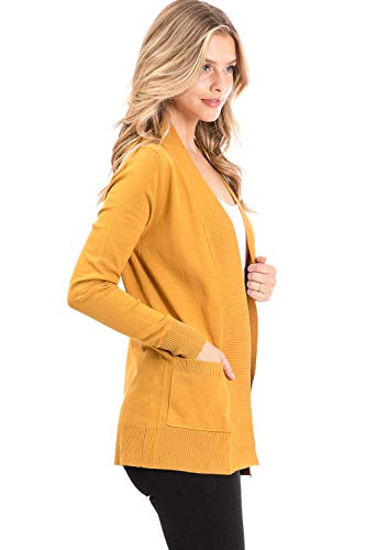 Image of Urban Look Womens Basic Long Sleeve Open Front Comfy Sweater Cardigan