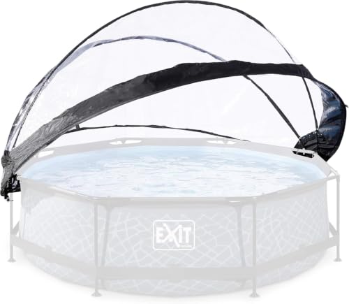 EXIT Toys 10 Foot Round Multifunctional All Weather Cover Pool Dome Enclosure for Outdoor Pools, Compatible w/Clean & Warm Water Frame Pools