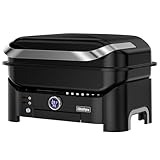 EliteFyre Volteq Smart Elektrogrill, 343°C Profi-Hitze in 20 Min, Tischgrill mit Fleischsonde & LED-Display, 1720 cm² Grillfläche, 6-in-1 Multigrill für Balkon & Terrasse, Emaille-Beschichtung