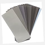 Papel de lija superfino de grano 120 a 10,000, lijado en húmedo o en seco, utilizado para metal, tratamiento de superficies de madera, pulido de modelos de automóviles (9 x 3,6 pulgadas 17 piezas)