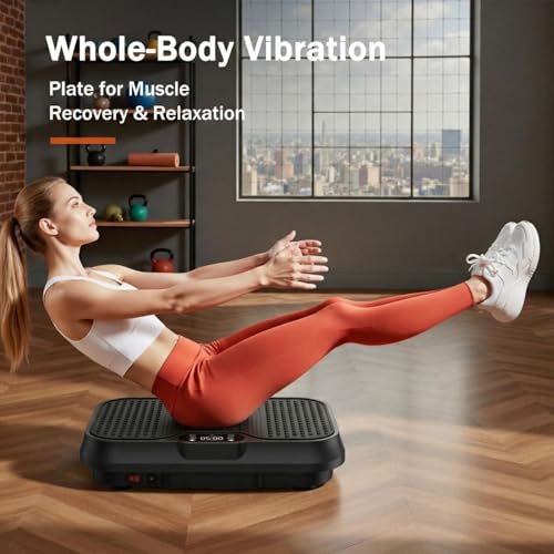 Image of Vibration Plate Exercise Machine, Vibrating Plate for Lymphatic Drainage, Shake Plate Whole Body Vibration Plate Platform, Fitness Equipment for Weight Loss Fat Burner for Women Men