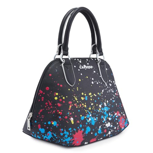 Image of Caprese Splash Satchel Bag, Small | Stylish Printed Handbag for Women with Adjustable & Detachable Sling Strap | Magnetic Snap & Zipper Closure | Ideal for Office & Daily Use