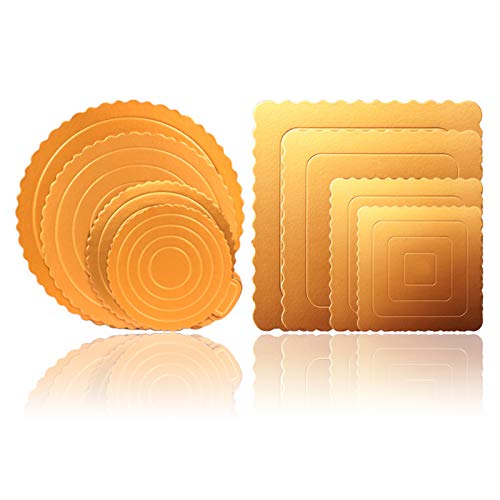 Tableros Redondos Para Tartas Base De Pastel Dorado Torta Bandeja De Visualización De Postres Bases De Cartón Para Tartas Bodas Práctico Y Conveniente Redondo Y Cuadrado 4 6 8 10 Pulgadas 8 Piezas