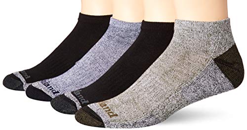 Timberland Men's 4-Pack Comfort No Show Socks, Black Multi, One Size