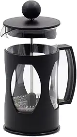 Mimo Style Cafeteira Prensa Francesa, Com Haste e Alça, Resistente, Suporta Altas e Baixas Temperaturas (-20 °C a 180 °C), Excelente Sistema de Filtragem (600ml)