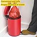 Geiserailie 1 Set 1.32 Gallon,Stainless Steel Biohazard Trash Can with Foot-Operated Self-Closing Lid, with Biohazard Labels and Bags for Lab Medical Hospitals Industrial Infectious Waste Disposal