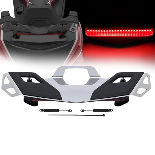 Porte-bagages de coffre moto avec feu LED pour Gold Wing GL1800B 2021-2023 en noir mat résistant