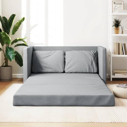 Festnight Canapé-lit canapé Convertible 2 Places Clic clac 2 Places Convertible bz Convertible 2 Places Canapé Chambre ado Canapé Deux Places Tissu-Gris...