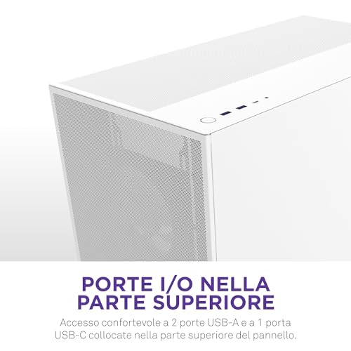 H7 Flow | Case Airflow ATX mid-tower | 3 ventole 120mm sul fondo per raffreddare la GPU | 3 ventole 120mm anteriori | Supporto anteriore radiatore da 420mm | Gestione cavi | Bianco - Case PC - Immagine 7