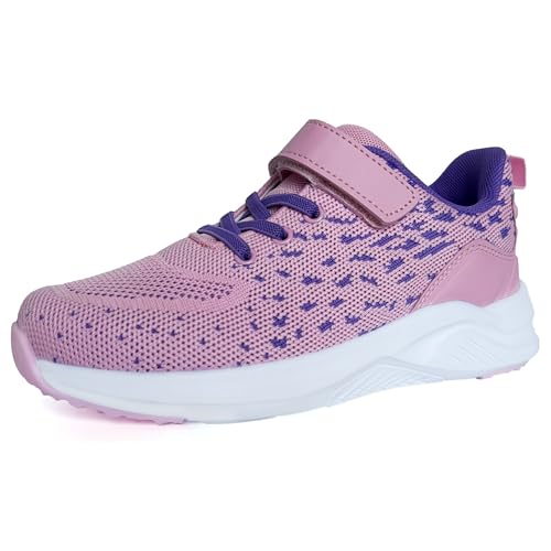 Yunleosi キッズ スニーカー 男の子 運動靴 女の子 軽量 通気性 滑り止め マジックテープ 子供靴 通学 ランニングシューズ 運動会 履きやすい ジュニア 19.0-24.5cm