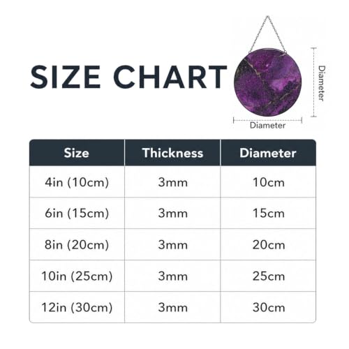 Atrapasueños de cristal morado oscuro con mármol: el regalo para mujer ideal 4