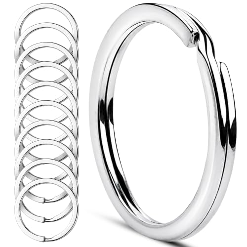Image of Crest Heavy Duty 316L Stainless Steel Split Key Rings, 1.18 inch 30mm, 10 Pack