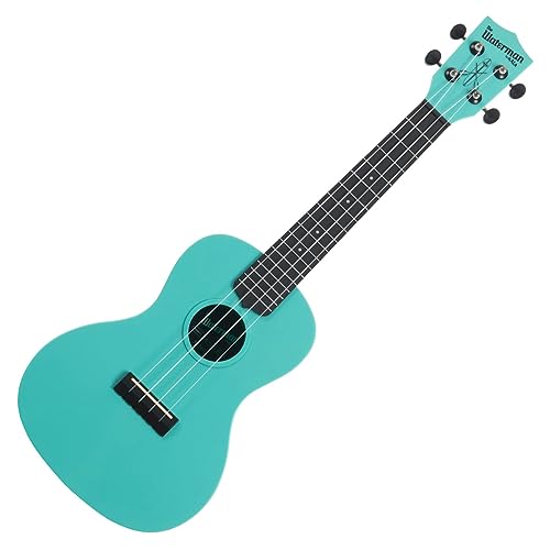 Kala Brand Music Co. The Waterman Beach Collection, 4-String Ukulele, Right, Aqua Mist Glow in The Dark, Concert (KA-WMG-BL-C)