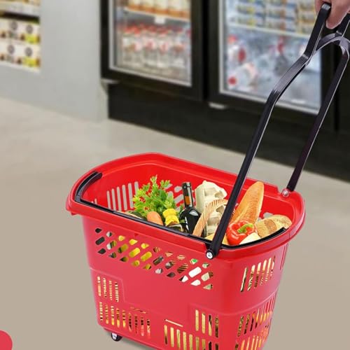 Panier à provisions roulant avec roues et poignées idéal pour les épiceries, le commerce de détail, le linge et les solutions Sto - Polyvalent et pratique