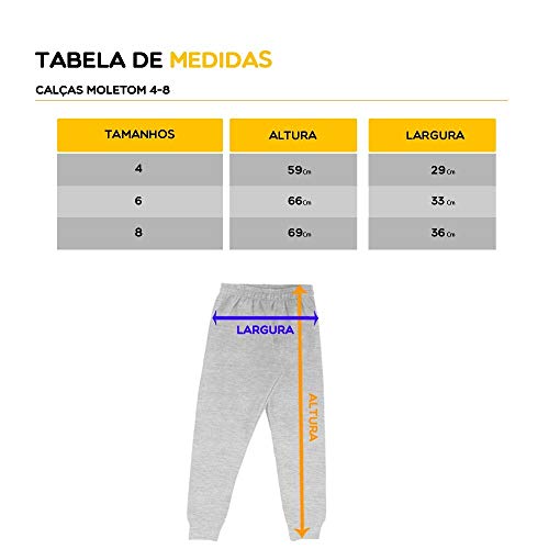Calça Moletom Infantil Baby Deluxe Cinza Masculino - 4