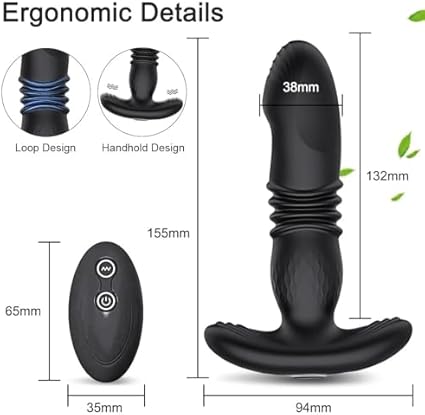 Tapón anal Vibrador Anal de empuje, tapón Anal vibratorio, Juguetes sexuales Para mujeres, consolador Anal remoto inalámbrico, tapón Anal, masajeador de próstata Para hombres