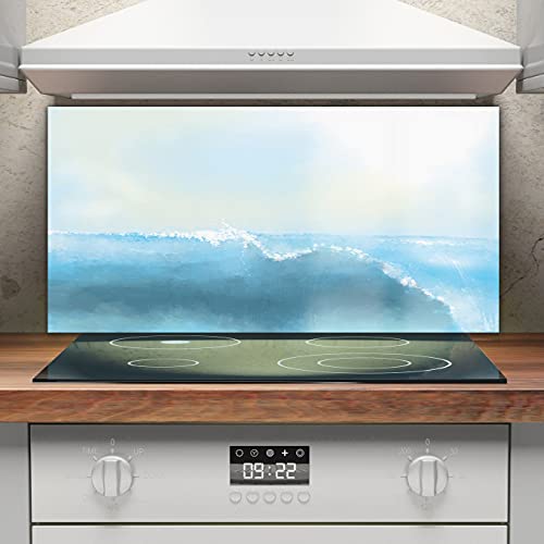 Vidrio templado impreso 100x50 cm para panel protector de pared y salpicaduras de cocina 3