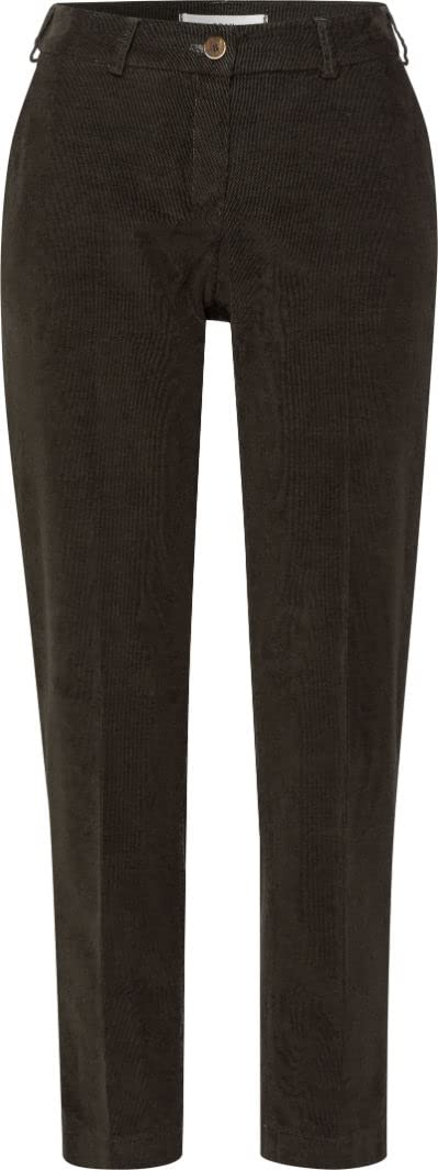 BRAX Women's Style Maron S Structure Velvet, Dark Olive, 36W / 32L, Dark Olive Green, 36 W/32 L