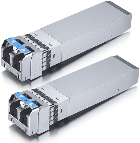 [2 Pack] 10Gtek 10Gb SFP+ LR Singlemode Module, 1310nm SMF Fiber LC 10km