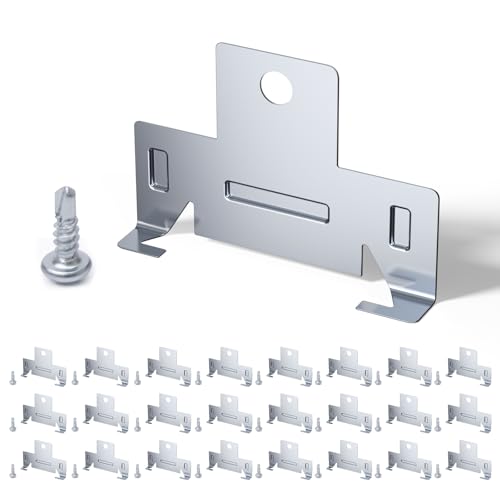 Amico Metal C-Clips 24Pcs 12 Pairs for LED Recessed Lighting with Screws, Retrofit Recessed Housing Cans, Sturdy, Durability, Spring Holder Clips for Can Lights