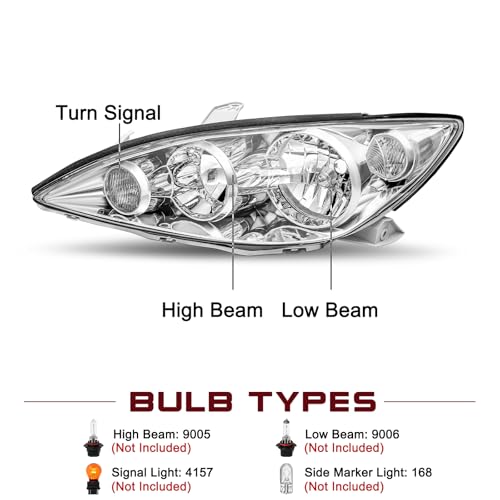 Image of JSBOYAT Headlight Assembly Fits for 2005 2006 Toyota Camry LE XLE SE