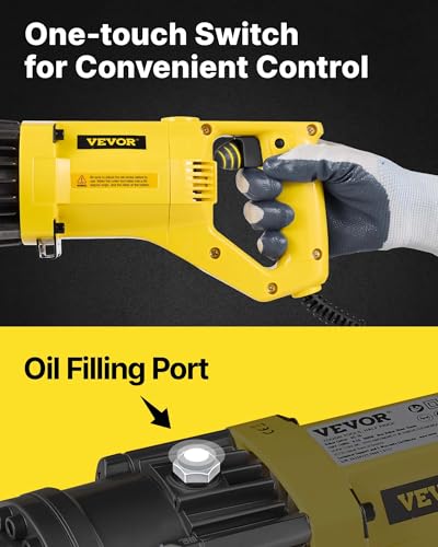 Image of VEVOR Electric Rebar Cutter, 900W Portable Hydraulic Cutting Machine 110V