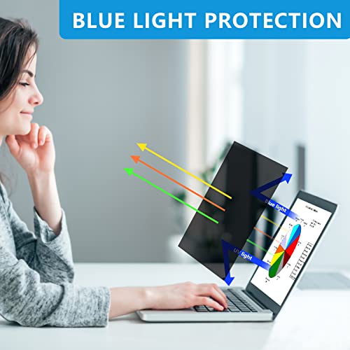 Filmext 15.6 Inch Laptop Privacy Screen Filter Anti-Blue Light Screen Protector, 16:9 Removable Aspect Ratio Screen Filter For Lenovo, Hp, Dell, Acer, Asus, Samsung And Other Laptop Brands #TOP4
