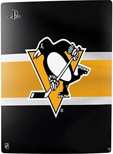 Skinit Decal Gaming Skin Compatible with PS5 Console - Officially Licensed NHL Pittsburgh Penguins Jersey Design
