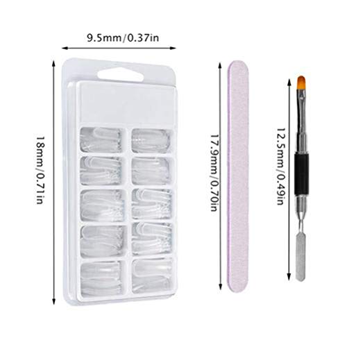 Gel Nägel Set Gelnägel Starter Set Nagel Verlängerung Gelnägel Set mit Nagelmodell Double-End Brush Nail Maniküre Tool… – Bild 8