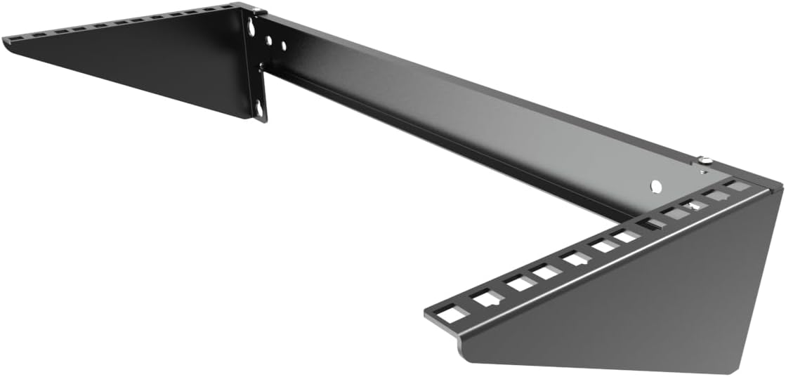 2 Pack of 4U Folding 19 Inches Cold Rolled Steel Wall Mountable Simple Vertical Rack and Networking Euipment Rack Including Hardware for Assembly (2)