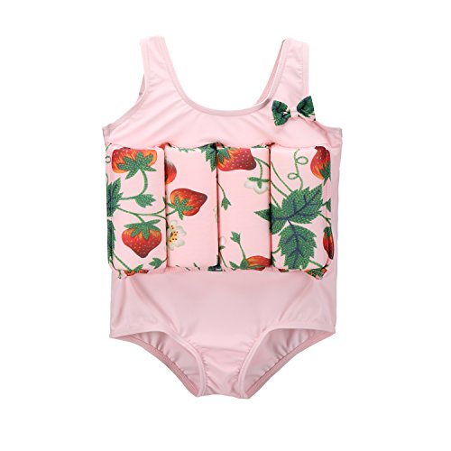 Wowelife Baby Float Suit with Arm Bands Toddler Floating Swimsuit with 8 Removable Buoyancy Sticks for Boys and Girls, 1-4 Years (Sweet Strawberry, L(Chest 24.5,Length 18.5inch)) - Thumbnail 6