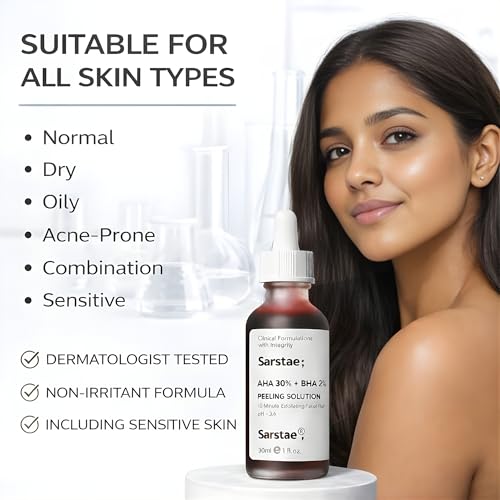 Image of 30% AHA + 2% BHA Weekly Peeling Solution for Glowing Skin, Smooth Texture & Pore Cleansing | AHA BHA PHA Peel For Weekend Exfoliation |
