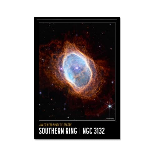 Toile galaxie James Webb 30x40cm avec cadre noir pour déco