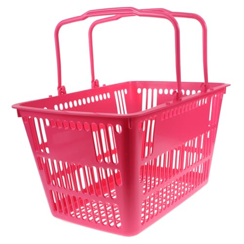 Cabilock Desktop Grocery Basket Thickened Storage Container for Sundries Handheld Design Sturdy and Stylish Organizer for Supermarket Home and Cosmetic Use