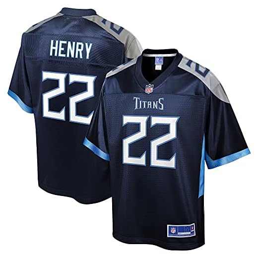 NFL PRO LINE Men's Derrick Henry Navy Tennessee Titans Logo Player Jersey