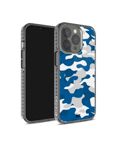 Image of DailyObjects Camouflage Blue Stride 2.0 Case Cover for iPhone 13 Pro Max| Polycarbonate TPU Slim Back Cover | Anti Shock, Scratch Resistant | Sturdy Design | Full Body Protection | Wireless Charging