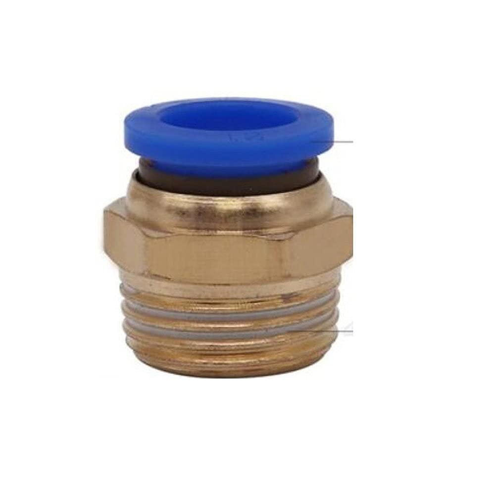 50PCS PC12-04 Tube 12mm Thread Straight Through 1/2" Pneumatic Pipe Fitting Tube Connector
