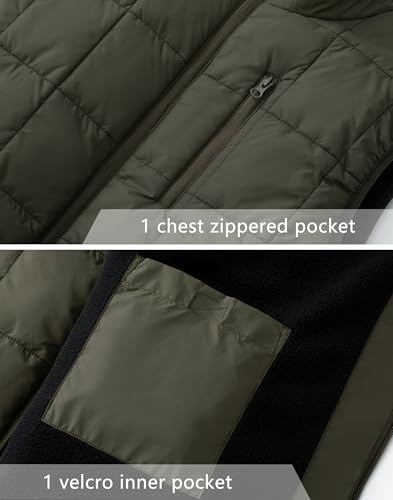 Image of Vcansion Men's Outdoor Quilted Puffer Vest Stand Collar Lightweight Down Sleeveless Jacket Padded Vest
