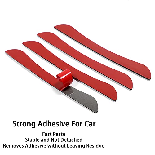 Image of Anti-Scratch Protector Trim,Carbon Fiber Emblem Door Open Rearview Mirror Shell Protector Side Mark Stickers Decals Badge Labeling Sports Decoration Lossless Installtion Accessories 4 Packs