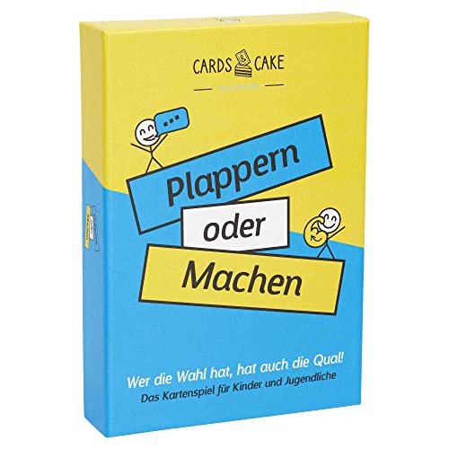 CARDS & CAKE® Kartenspiel Plappern oder Machen I Lustige Spiele für Kinder I Wahrheit oder Pflicht I Für Mädchen und Jungen ab 10 Jahren I Teenager Geschenke