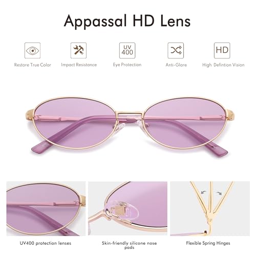 Retro Oval Sunglasses for Women Mens with Spring Hinge Sunnies AP3696
