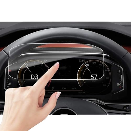 YAQEMOE PelíCula De NavegacióN Compatible con VW para T-roc 2020 2021 2022 Película Protectora Transparente Instrumentos Coche Película Protectora De Pantalla De Vidrio Templado Accesorios para Coche