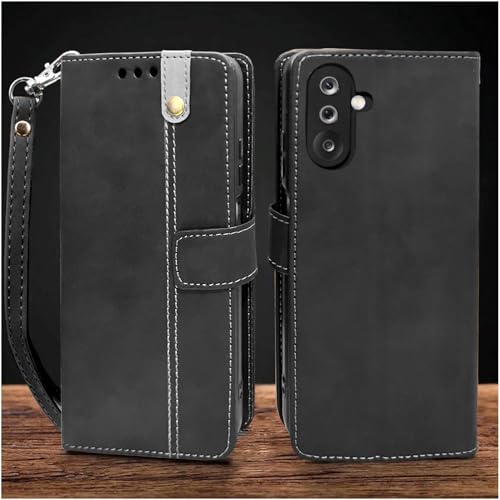 Image of Excelsior Flip Cover for Samsung Galaxy M36, F36 | Premium PU Leather | Full Protection (Black)