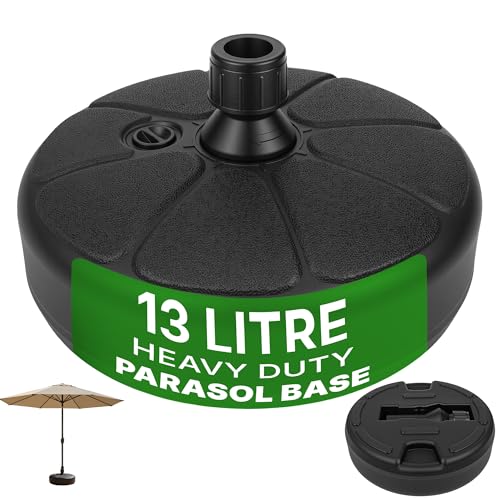 Image of My Garden Parasol Base Water Filled 13L – Weather Resistant Plastic Garden Umbrella Base - Water Parasols Stand with Standard Fit & Compact Design - Umbrella Stand Outdoor Base for Patio & Garden