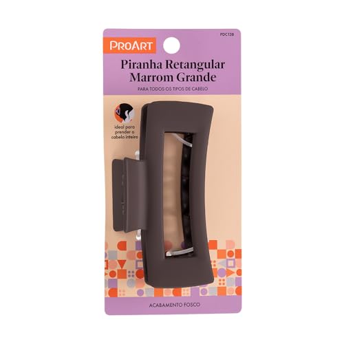 ProArt Piranha Grampo de Cabelo Casual Unissex Adulto Grande Marrom Grande