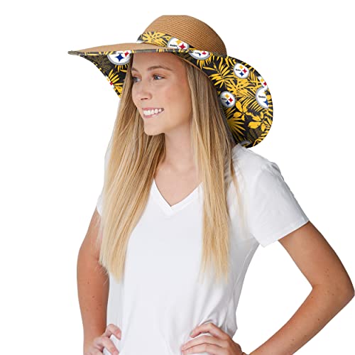 Image of FOCO NFL Womens Floral Straw Hat