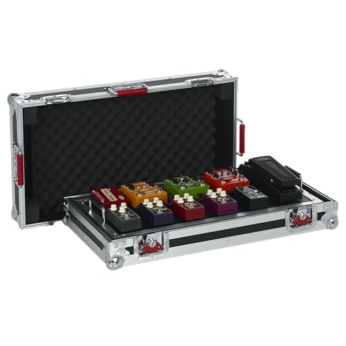Gator Cases G-TOUR Series Gutiar Pedal board with ATA Road Case, Wheels and Pull Handle, Large...