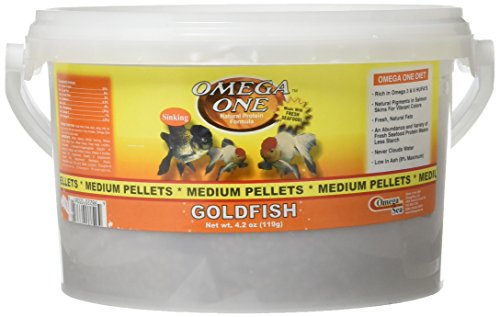 Omega One Goldfish Pellets, Sinking, 4Mm Medium Pellets, 2.75 Lb Bucket #TOP18