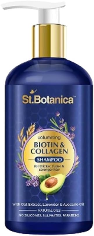 St.Botanica Biotin & Collagen Volumizing Hair Shampoo - 300ml - No Sulphate, No Parabens, No Silicone